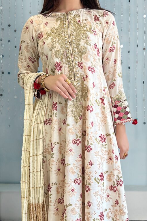 MARIA B READY TO WEAR - Off White DW-EF22-23/A - Image 3