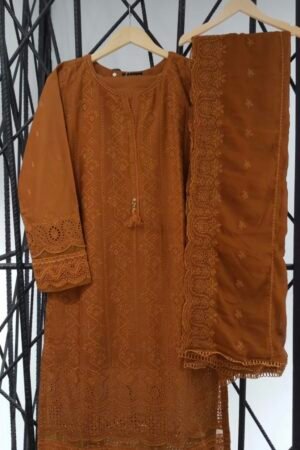 Sada Bahar - Chikankari Burnt Orange