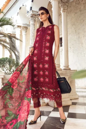 MB - 3 PIECE - UNSTITCHED SUIT | EID LAWN-24-05